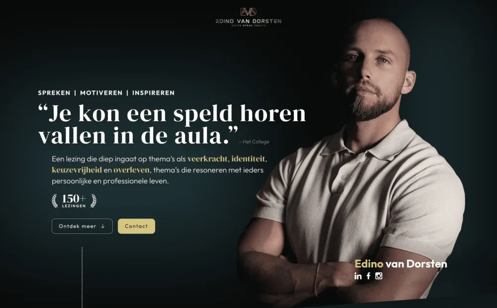 Website ontwikkeling voor desktop Edino van Dorsten