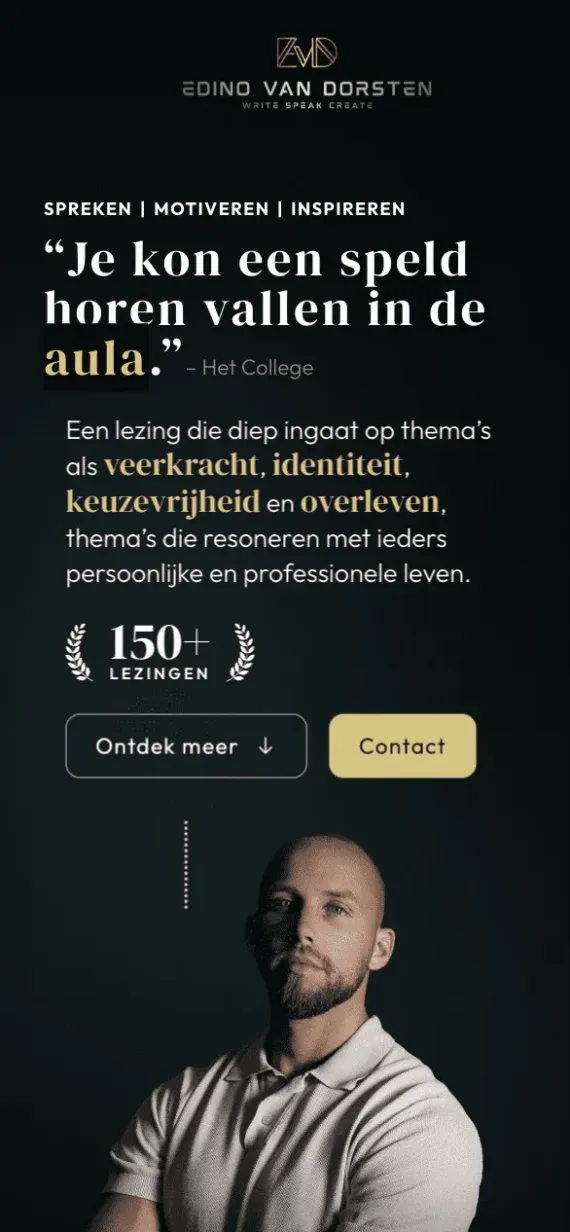 Website ontwikkeling voor mobiel Edino van Dorsten